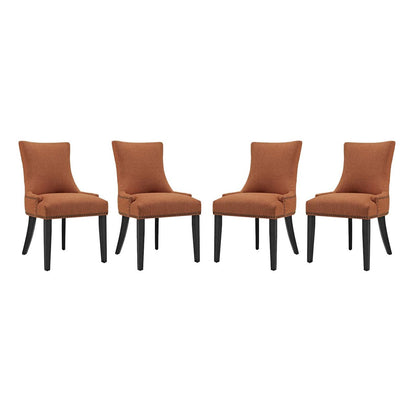 Marquis Dining Chair Fabric Set of 4, Fabric, Orange 15831