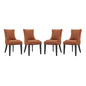 Marquis Dining Chair Fabric Set of 4, Fabric, Orange 15831