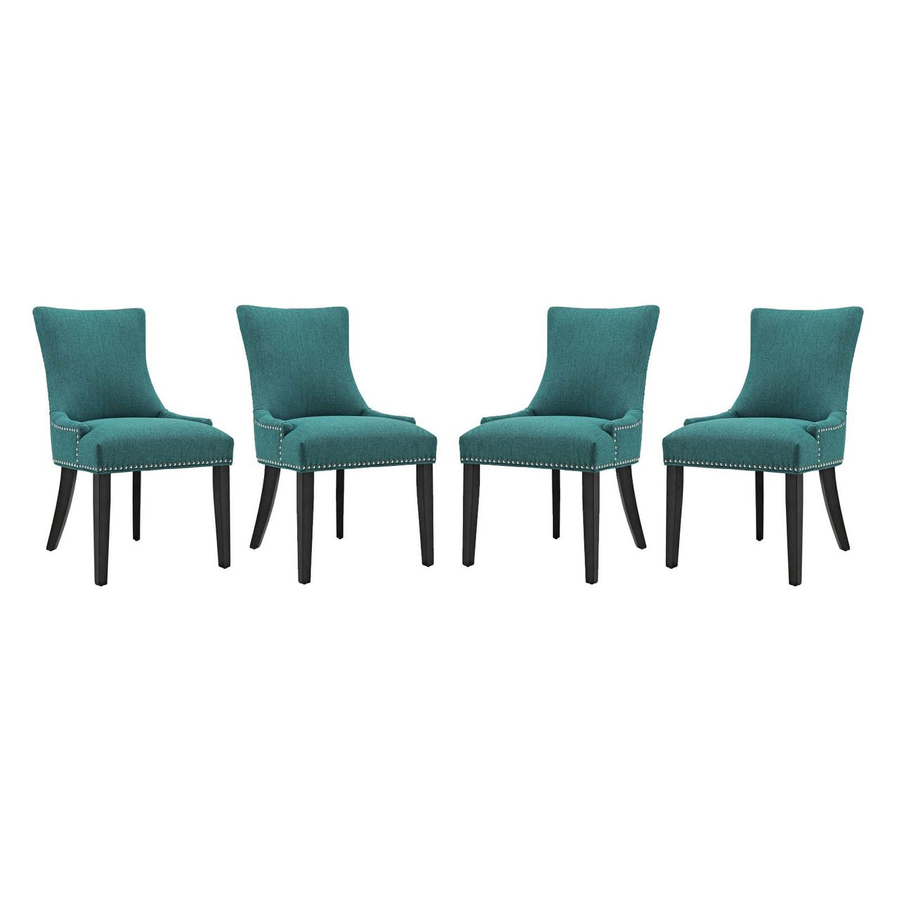 Marquis Dining Chair Fabric Set of 4, Fabric, Aqua Blue 15832