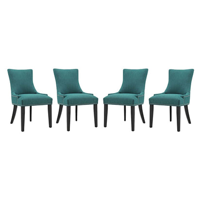 Marquis Dining Chair Fabric Set of 4, Fabric, Aqua Blue 15832