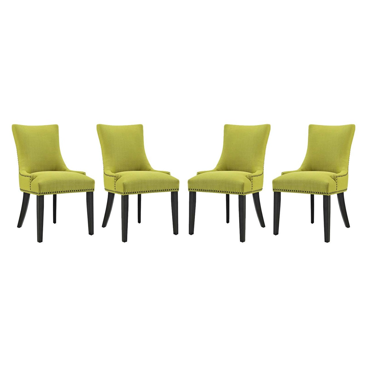 Marquis Dining Chair Fabric Set of 4, Fabric, Green 15833