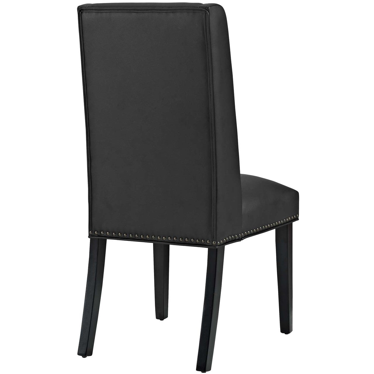 Baron Dining Chair Vinyl Set of 4, Faux Vinyl Leather, Black 15836