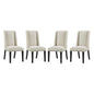 Baron Dining Chair Fabric Set of 4, Fabric, Beige 15839