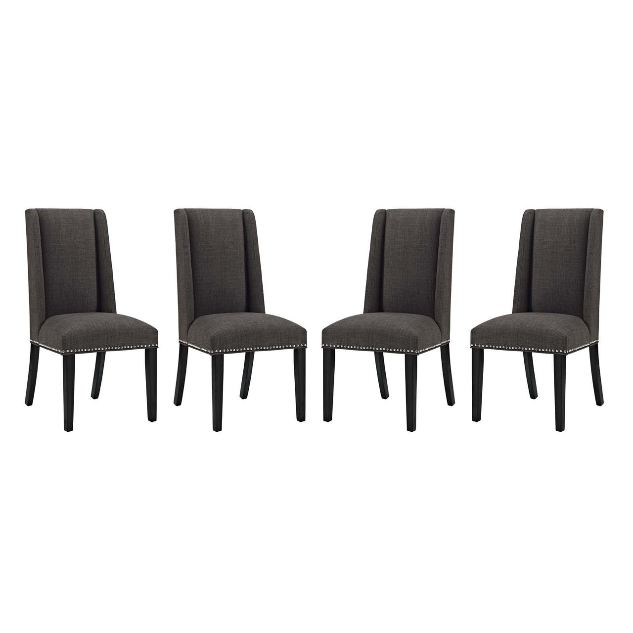 Baron Dining Chair Fabric Set of 4, Fabric, Brown 15840