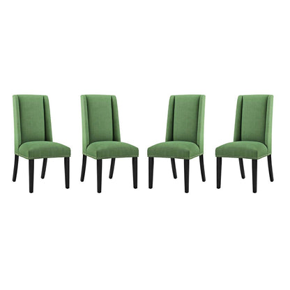 Baron Dining Chair Fabric Set of 4, Fabric, Green 15842