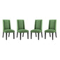 Baron Dining Chair Fabric Set of 4, Fabric, Green 15842