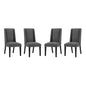 Baron Dining Chair Fabric Set of 4, Fabric, Grey Gray 15843