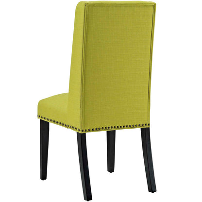 Baron Dining Chair Fabric Set of 4, Fabric Wood, Green, 17453