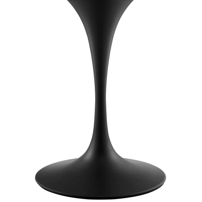 Lippa 36" Round Wood Dining Table, Wood Metal Steel, Black White, 17465