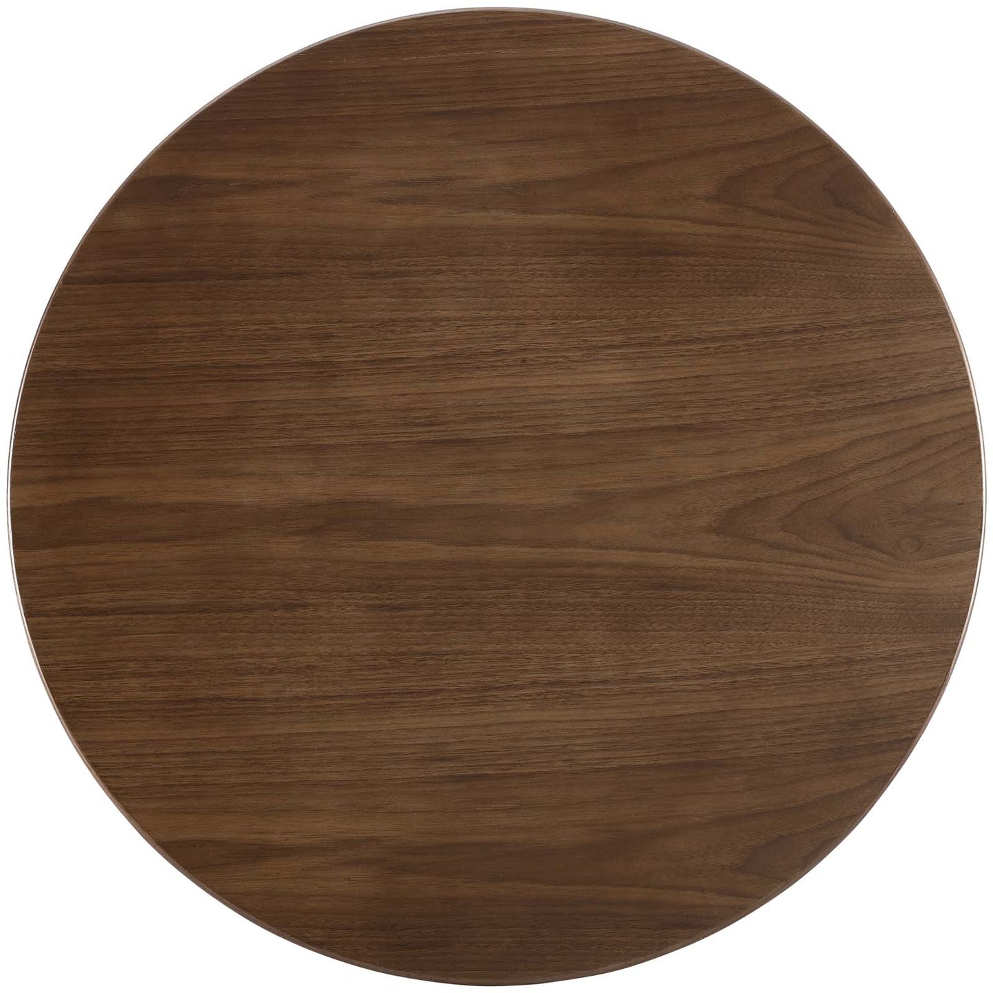 Lippa 36" Round Walnut Dining Table, Wood Metal Steel, Black Walnut Brown, 17472