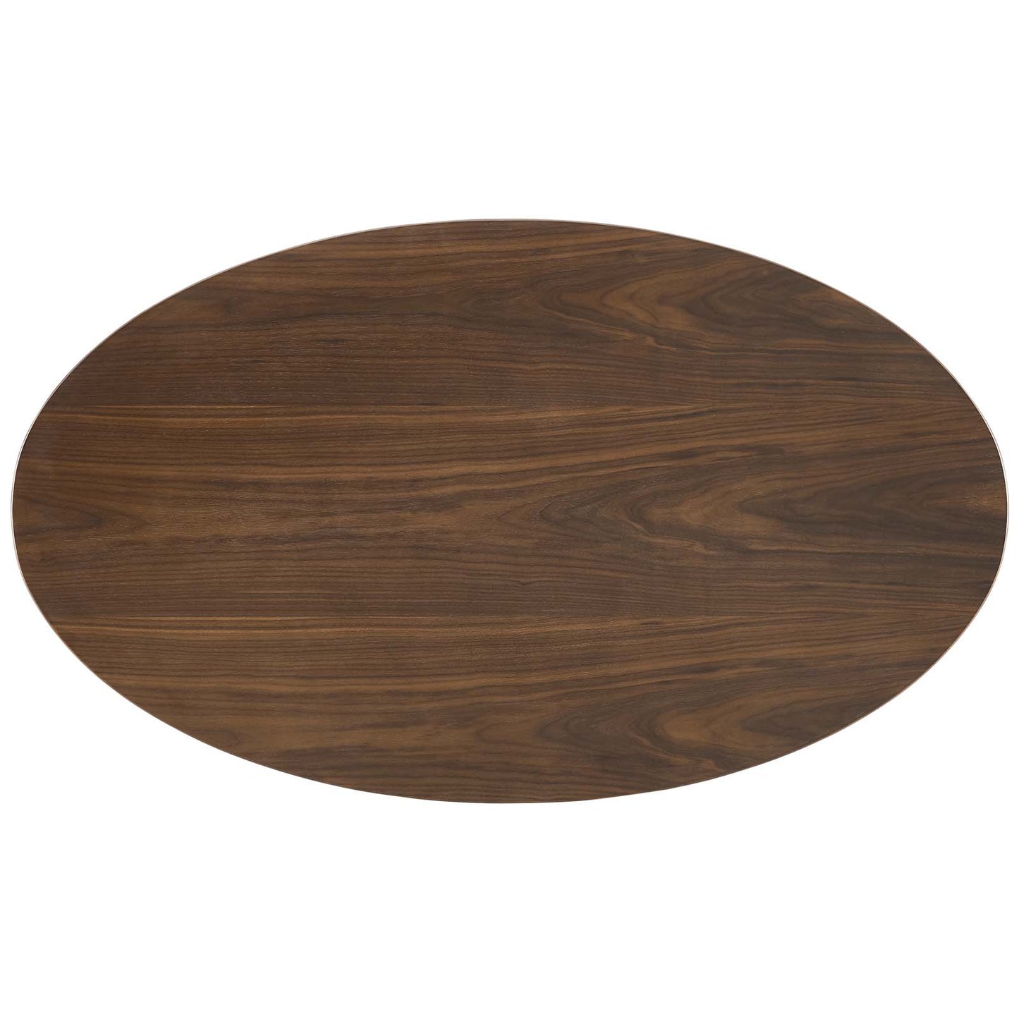 Lippa 48" Oval Walnut Dining Table, Wood Metal Steel, Black Walnut Brown, 17473