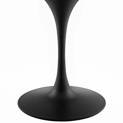 Lippa 60" Round Wood Dining Table, Wood Aluminum, Black White, 17477