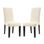 Parcel Dining Side Chair Fabric Set of 2, Fabric, Beige 15473