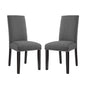 Parcel Dining Side Chair Fabric Set of 2, Fabric, Grey Gray 15474