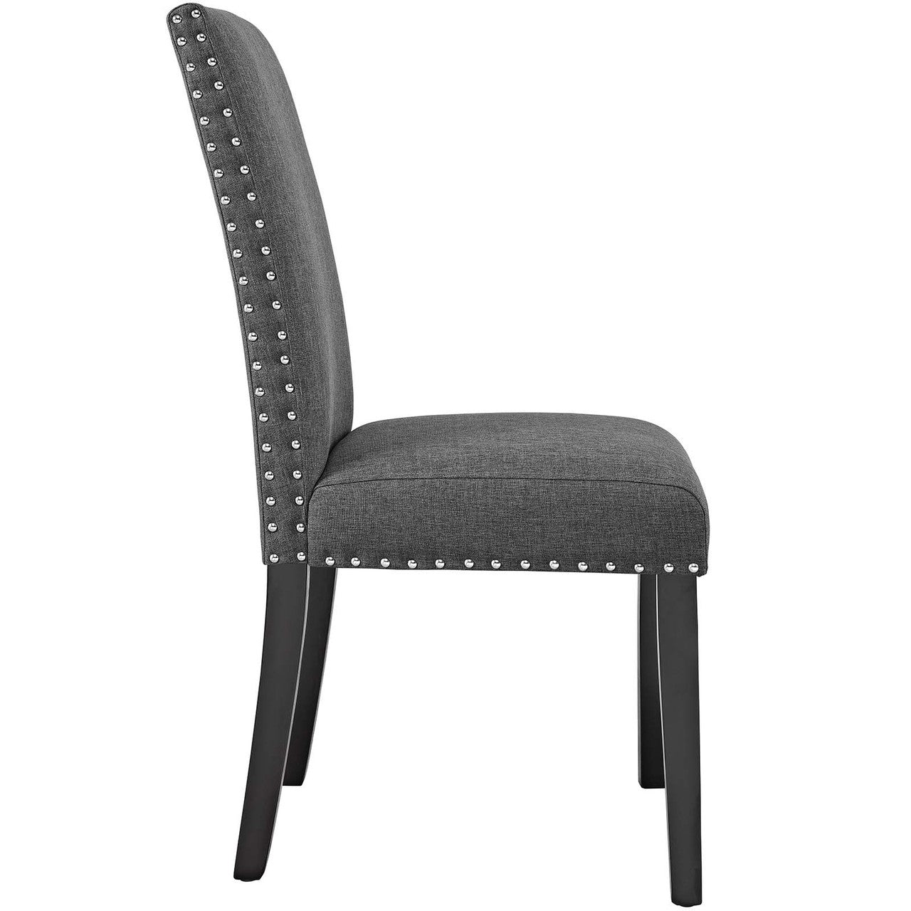 Parcel Dining Side Chair Fabric Set of 2, Fabric, Grey Gray 15474