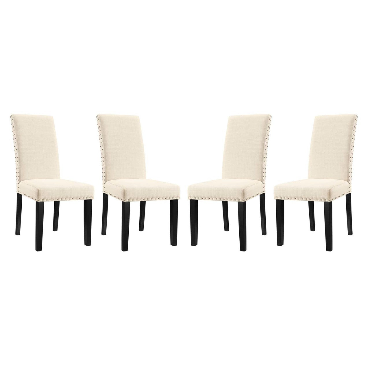 Parcel Dining Side Chair Fabric Set of 4, Fabric, Beige 15475