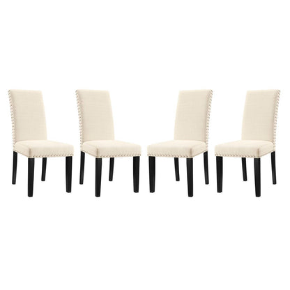 Parcel Dining Side Chair Fabric Set of 4, Fabric, Beige 15475
