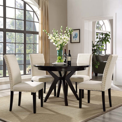 Parcel Dining Side Chair Fabric Set of 4, Fabric, Beige 15475