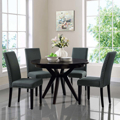 Parcel Dining Side Chair Fabric Set of 4, Fabric, Grey Gray 15476