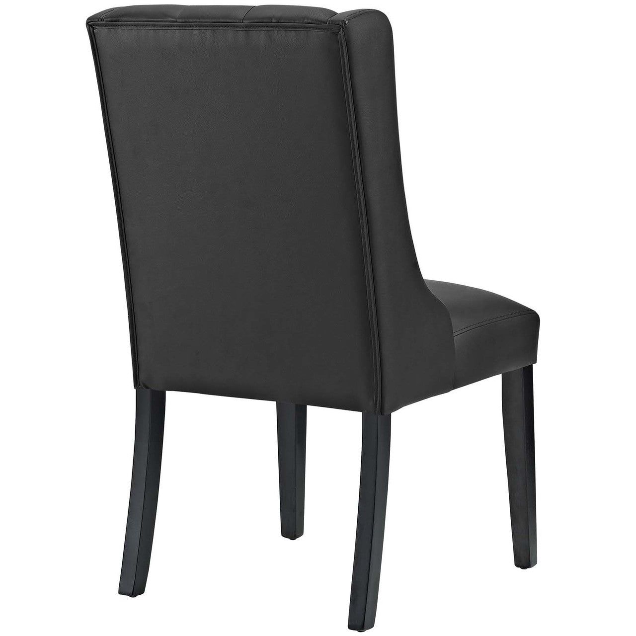 Baronet Dining Chair Vinyl Set of 4, Faux Vinyl Leather, Black 15861