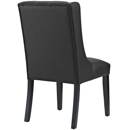 Baronet Dining Chair Vinyl Set of 4, Faux Vinyl Leather, Black 15861
