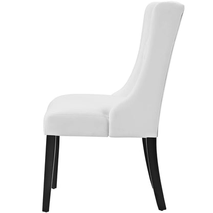 Baronet Dining Chair Vinyl Set of 4, Faux Vinyl Leather, White 15862