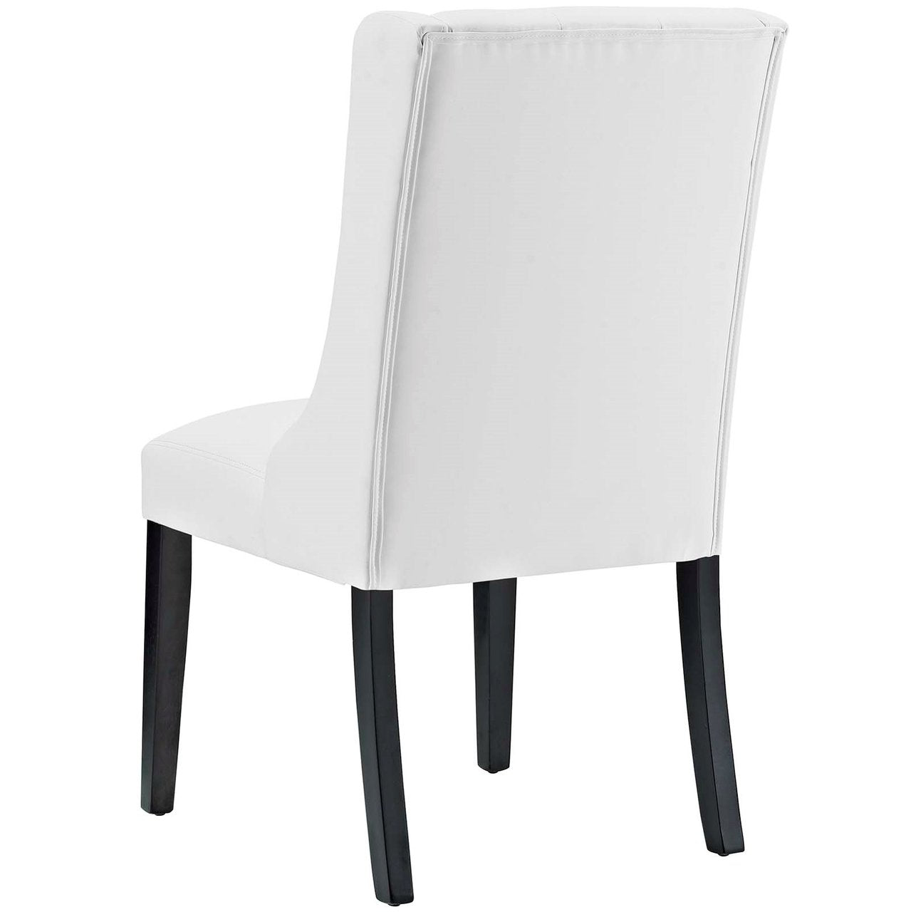 Baronet Dining Chair Vinyl Set of 4, Faux Vinyl Leather, White 15862