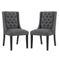 Baronet Dining Chair Fabric Set of 2, Fabric, Grey Gray 15865