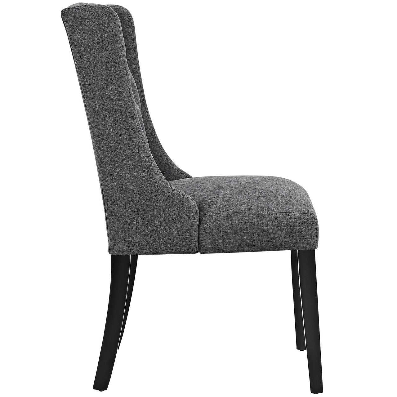 Baronet Dining Chair Fabric Set of 2, Fabric, Grey Gray 15865