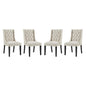Baronet Dining Chair Fabric Set of 4, Fabric, Beige 15867