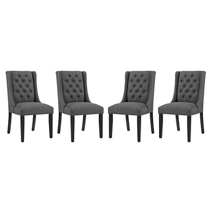 Baronet Dining Chair Fabric Set of 4, Fabric, Grey Gray 15868