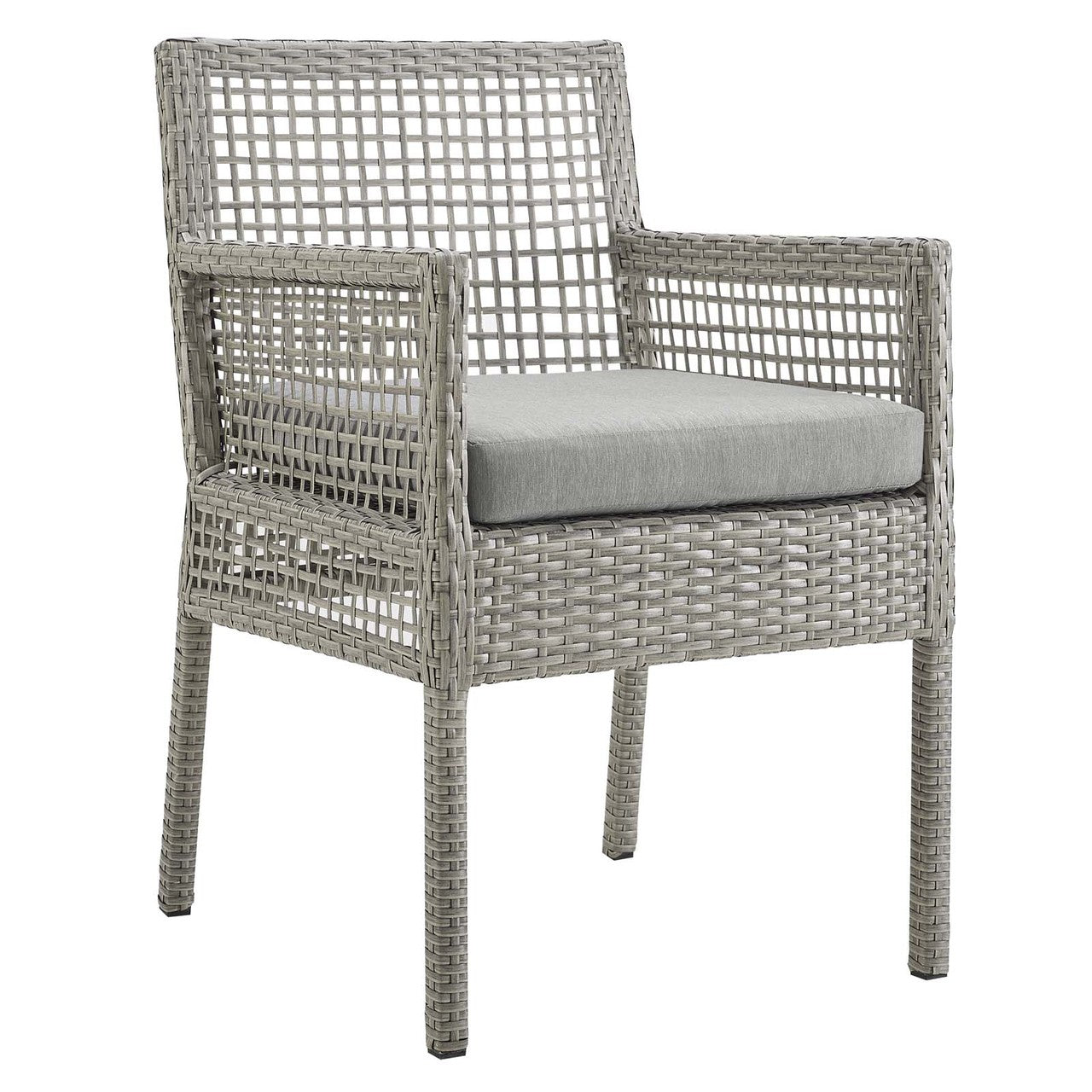 Aura 7 Piece Outdoor Patio Wicker Rattan Set, Rattan Wicker, Grey Gray 15872
