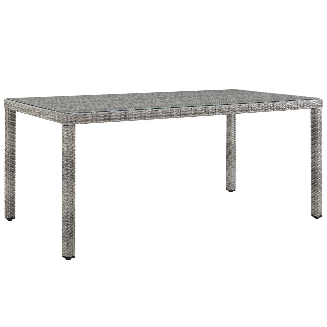 Aura 7 Piece Outdoor Patio Wicker Rattan Set, Rattan Wicker, Grey Gray 15872
