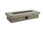 Manteo 70" Rectangular Outdoor Patio Fire Pit Table, Simulated Wood, Light Grey Gray, 18212