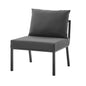 Riverside Outdoor Patio Aluminum Armless Chair, Aluminum, Metal, Steel, Grey Gray, 18213