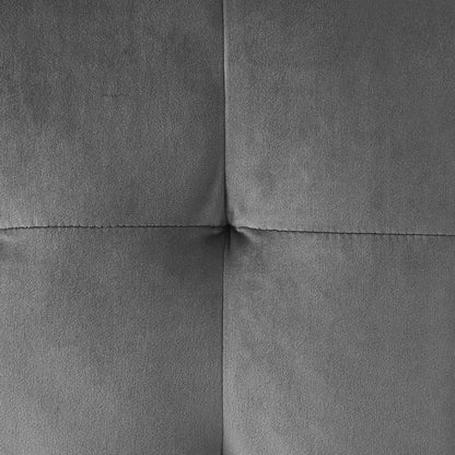 Contour Tufted Cube Performance Velvet Ottoman, Velvet Fabric, Grey Gray, 17832