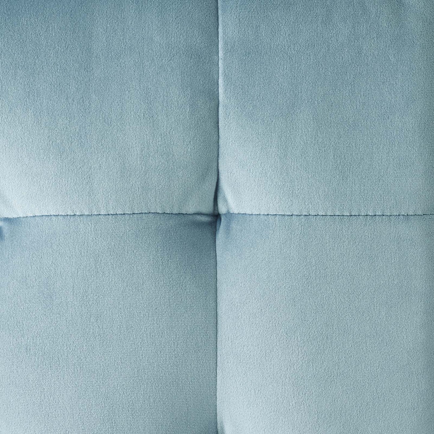 Contour Tufted Cube Performance Velvet Ottoman, Velvet Fabric, Light Blue, 17834