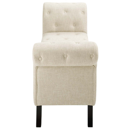 Evince Button Tufted Accent Upholstered Fabric Bench, Fabric, Beige, 17838