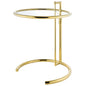 Eileen Gold Stainless Steel End Table, Glass Metal Steel, Gold, 17513