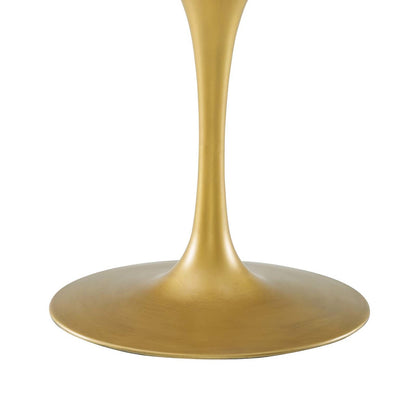 Drive 48" Round Wood Top Dining Table, Wood Metal Steel, Black Gold 15878