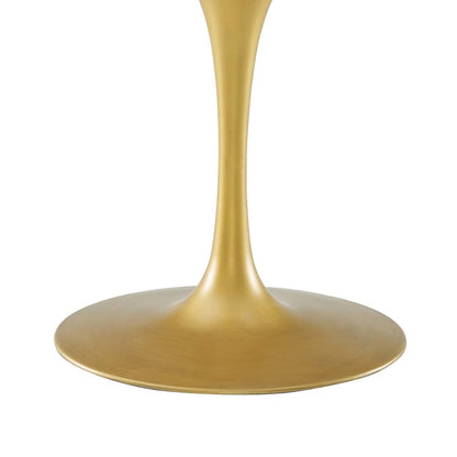 Drive 47" Oval Wood Top Dining Table, Wood Metal Steel, Black Gold 15879