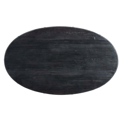 Drive Wood Top Coffee Table, Wood Metal Steel, Black Gold 15885