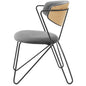 Prevail Black Frame Dining and Accent Performance Velvet Chair, Velvet Fabric Steel Metal, Black Grey Gray, 17574