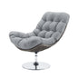 Brighton Wicker Rattan Outdoor Patio Swivel Lounge Chair, Rattan Wicker Fabric Metal, Grey Gray, 18009