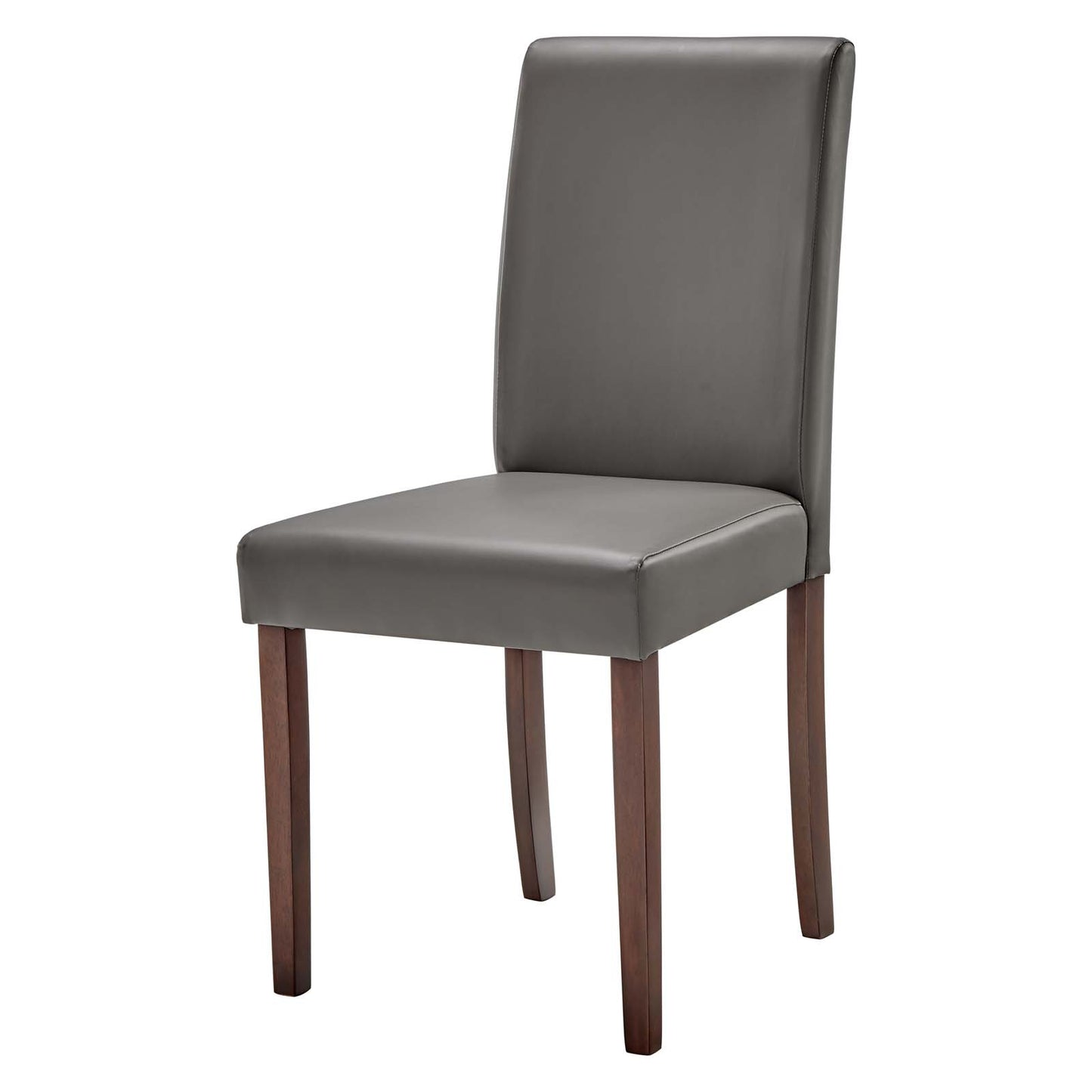 Prosper Faux Leather Dining Side Chair Set of 2, Faux Leather, Wood, Grey Gray, 18230