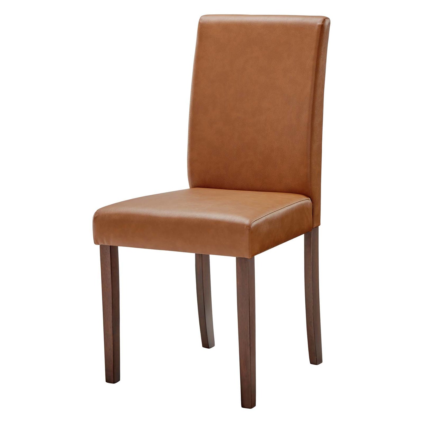 Prosper Faux Leather Dining Side Chair Set of 2, Faux Leather, Wood, Tan, 18231