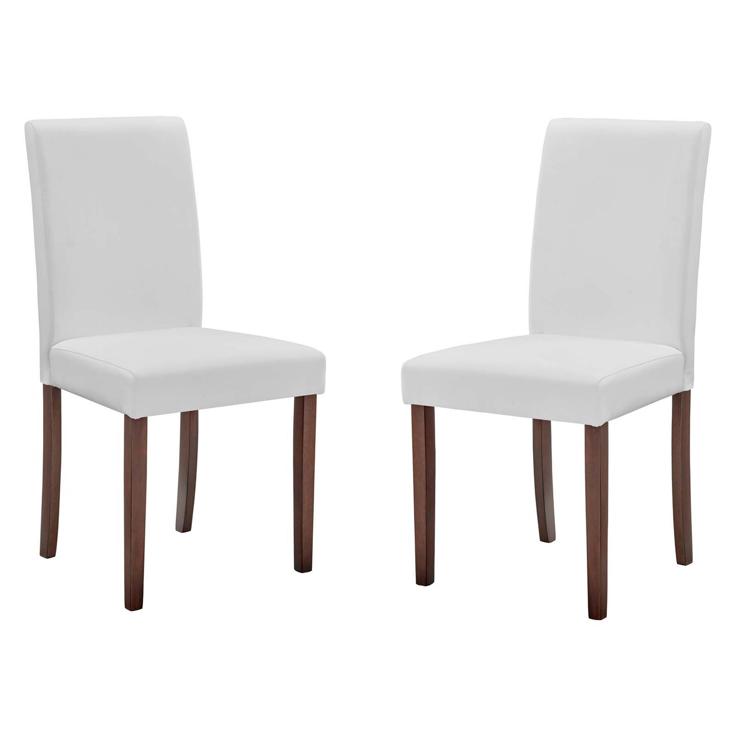Prosper Faux Leather Dining Side Chair Set of 2, Faux Leather, Wood, White, 18232