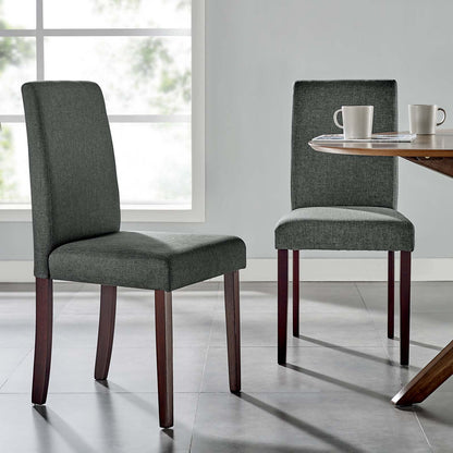 Prosper Upholstered Fabric Dining Side Chair Set of 2, Fabric, Wood, Grey Gray, 18235