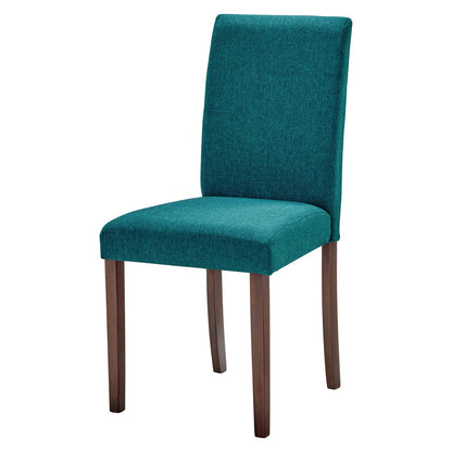 Prosper Upholstered Fabric Dining Side Chair Set of 2, Fabric, Wood, Teal Blue, 18236