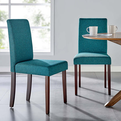 Prosper Upholstered Fabric Dining Side Chair Set of 2, Fabric, Wood, Teal Blue, 18236